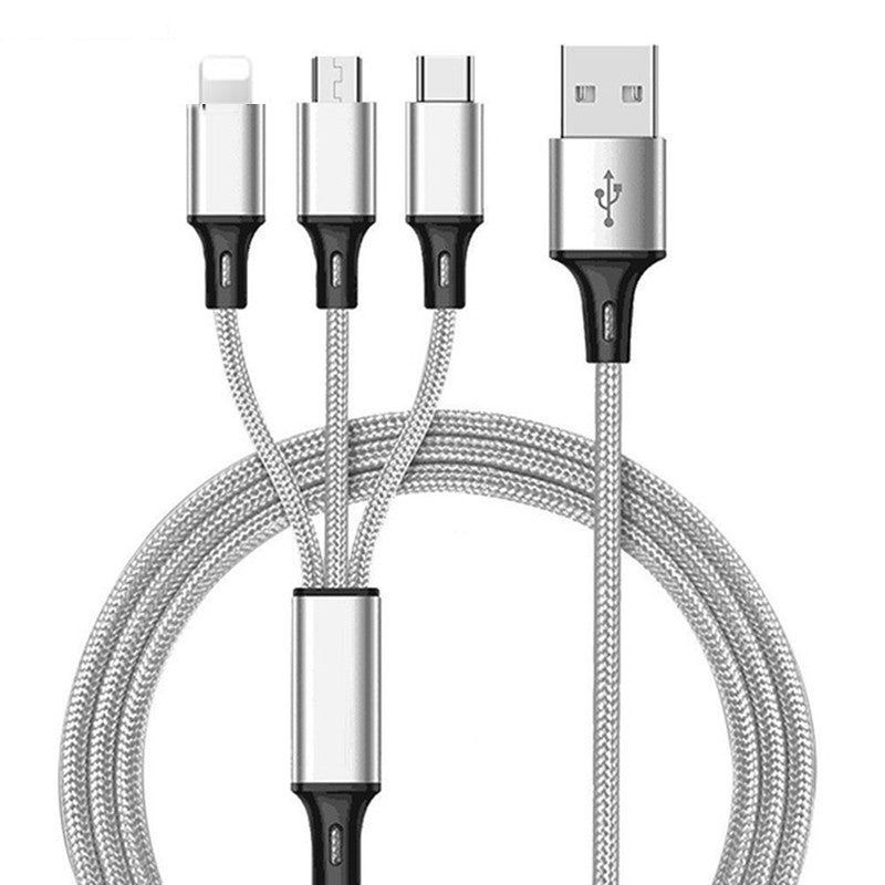 3 In 1 USB Cable For IPhone, Micro USB Cable For Android, USB TypeC For Other Mobile Phones