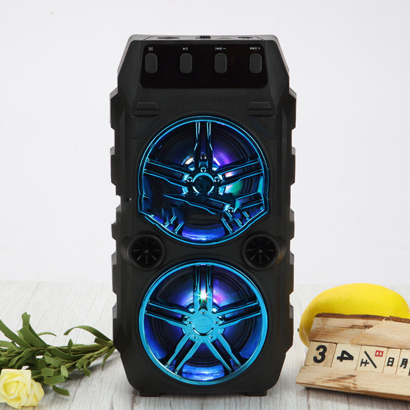 Bluetooth Dual Outdoor Portable Loud Speaker With Microphone