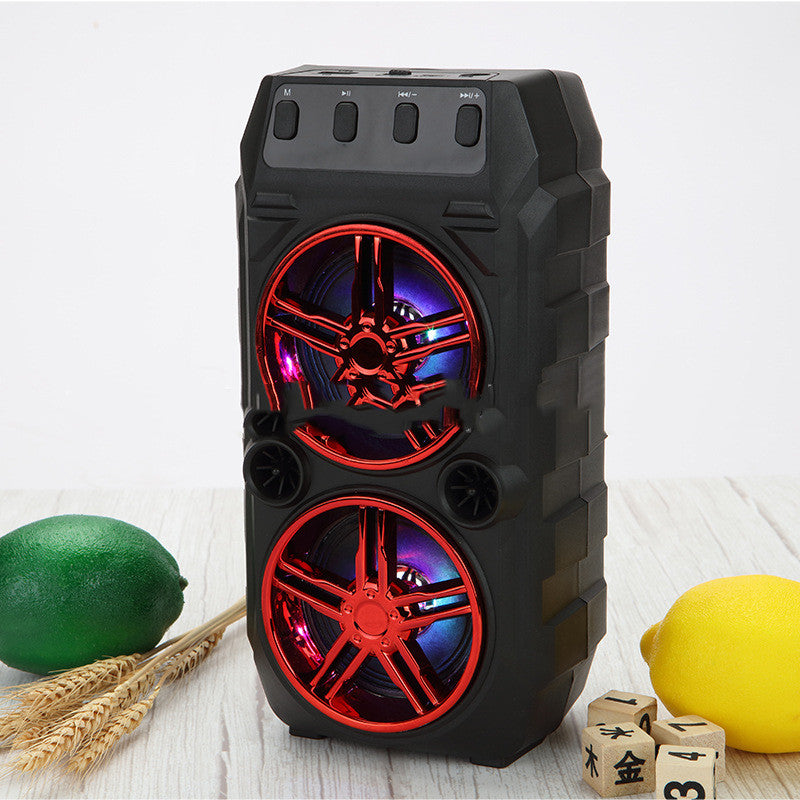 Bluetooth Dual Outdoor Portable Loud Speaker With Microphone