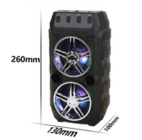 Bluetooth Dual Outdoor Portable Loud Speaker With Microphone