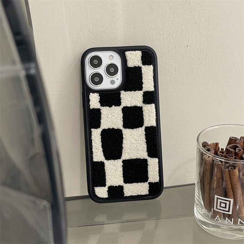 Black And White Lattice Mobile Phone Protective Case