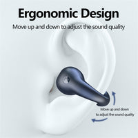 Bone Conduction Headphones, Ear Clip Bluetooth 5.3 Touch Wireless In-Ear Bass HIFI Sports Headset