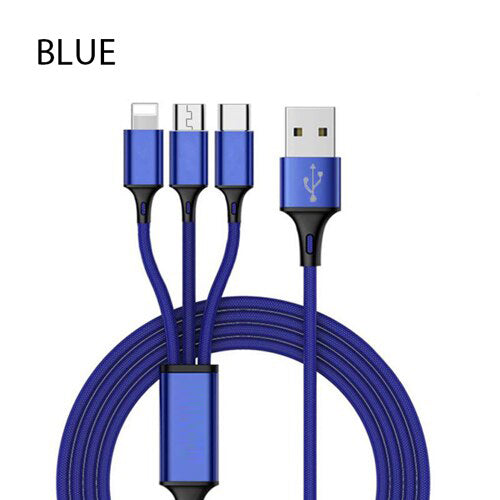 3 In 1 USB Cable For IPhone, Micro USB Cable For Android, USB TypeC For Other Mobile Phones