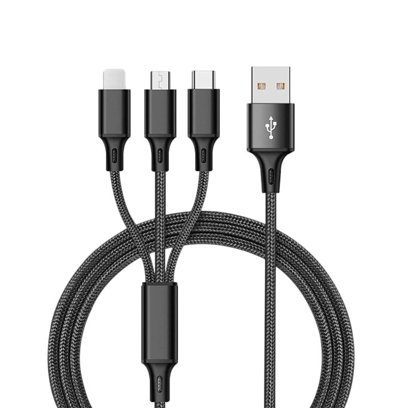 3 In 1 USB Cable For IPhone, Micro USB Cable For Android, USB TypeC For Other Mobile Phones