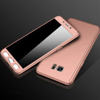 For Galaxy J5 2021 Case Cover 360 J3 J5 J7 Pro 2021 J2 J5 J7 Prime 360 PC Phone Cover Cases With Tempered Glass