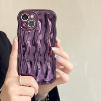 Electroplating Water Ripple Suitable Phone Case Solid Color