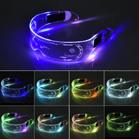 LED Luminous Glasses Party Bar Disco Punk Glasses Futuristic Style Festival Goggles Decoration Gifts