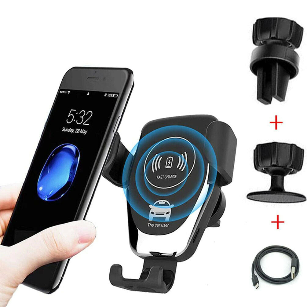 10W QI Wireless Fast Charging Car Charger With Automatic Clamping