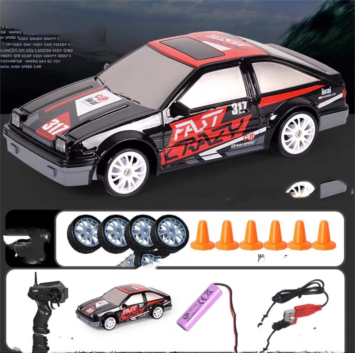 2.4G 4WD RC Drift Car With Changeable Tires Included